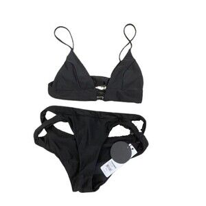 NWT AMUSE SOCIETY S Anthropologie bikini swimsuit bralette top skimpy bottom